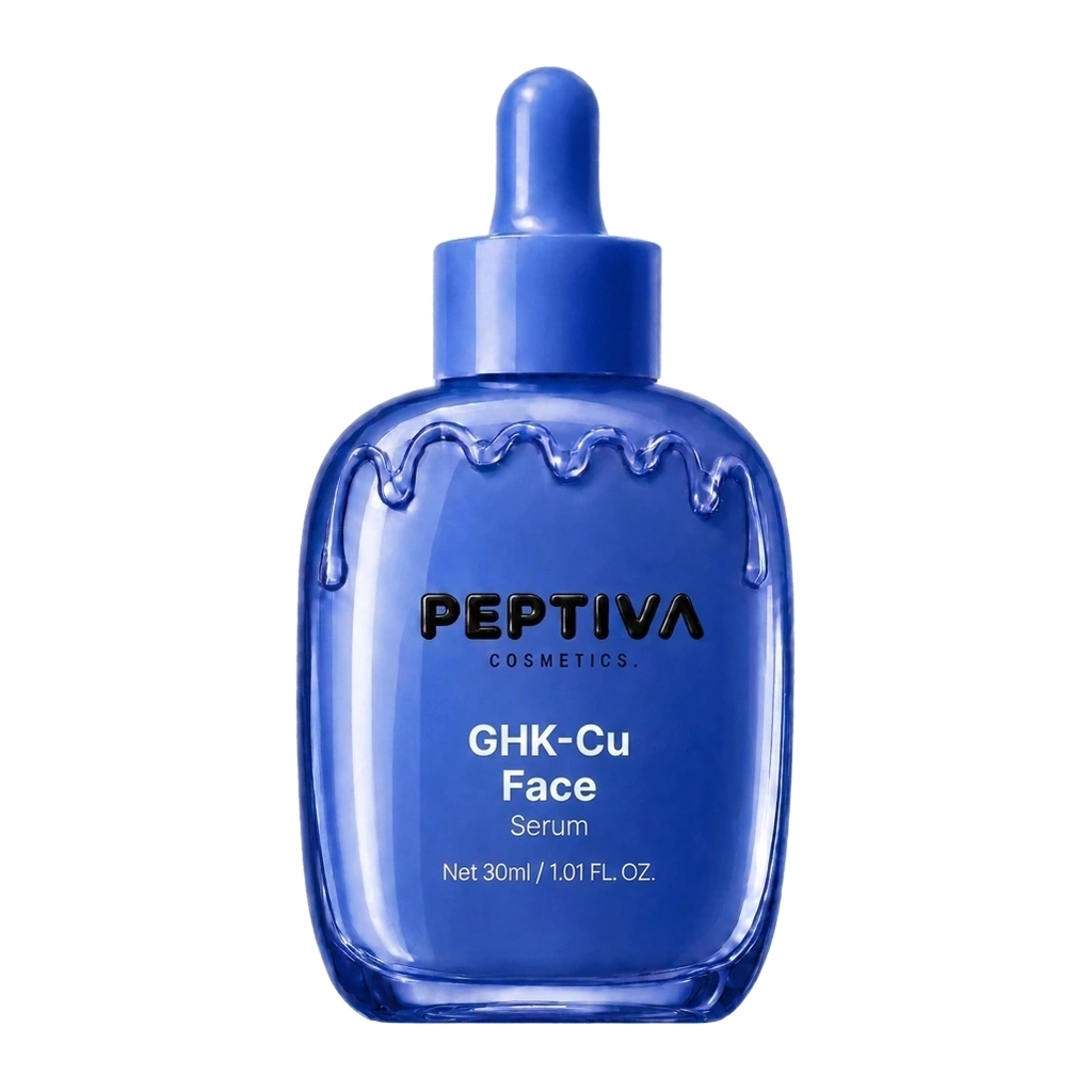 PEPTIVA GHK-Cu Face Serum — Packshot (Design-Rendering)